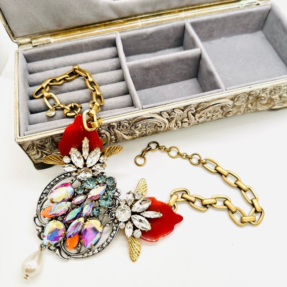 🔥 Vintage J Crew Crystal statement necklace - Picture 17 of 17